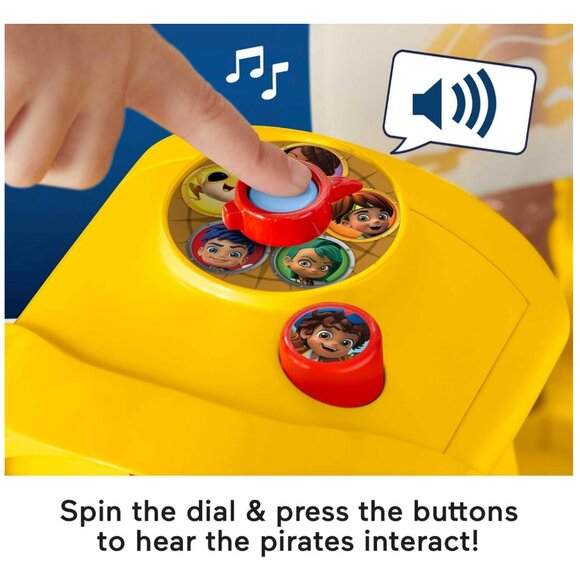 Fisher-Price Santiago of the Seas Toy Pirate Ship Lights & Sounds El Bravo - Picture 3 of 8